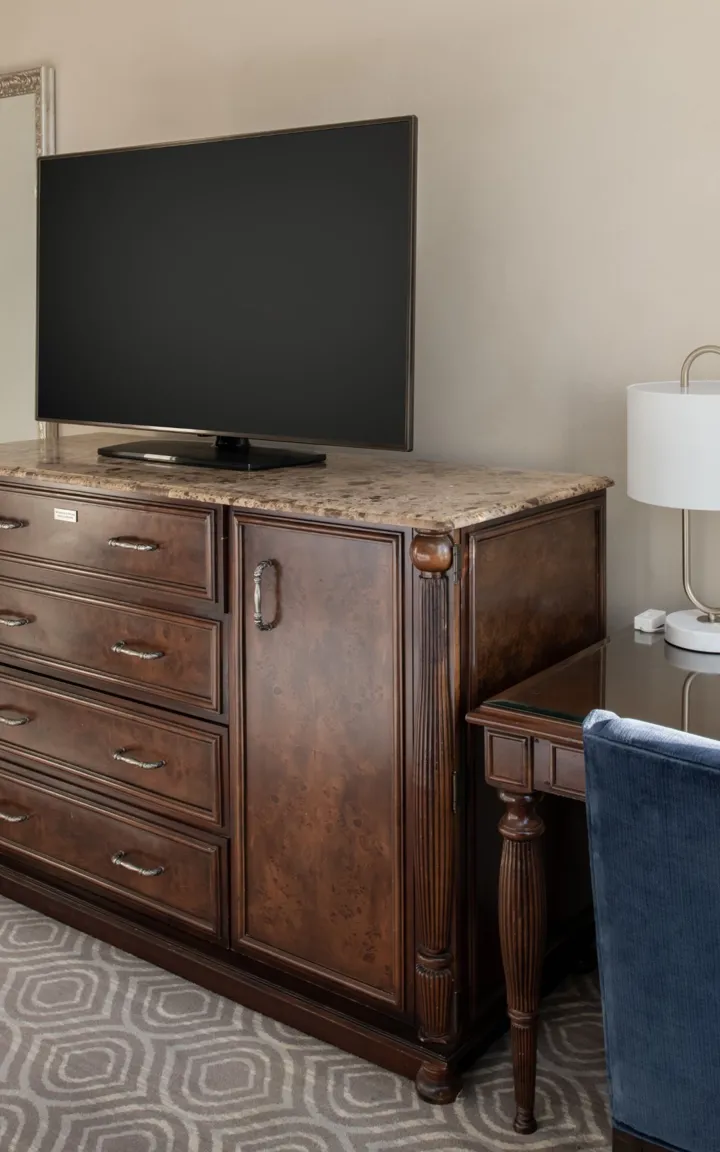 Television In A Deluxe King Guestroom At The Roosevelt